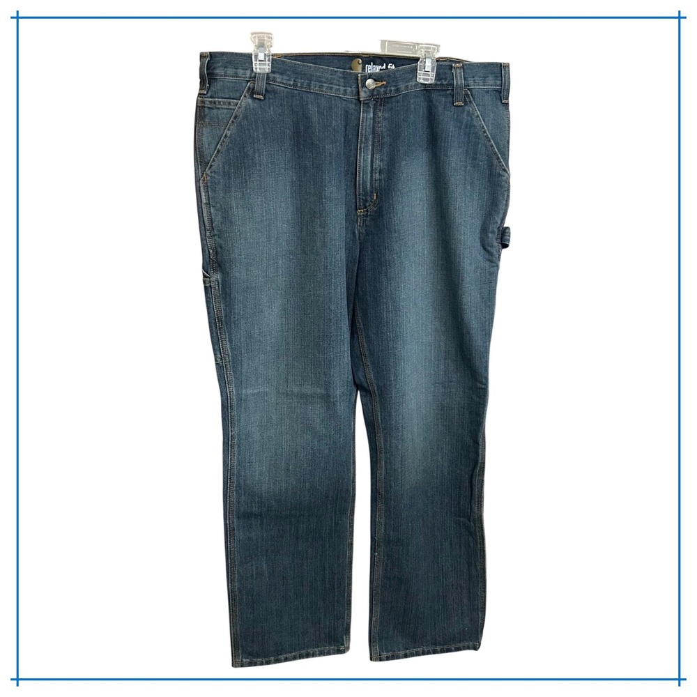 New w/Tags Carhartt Relaxed Fit‎ Utility Jean 40x32 Medium Wash Workwear Denim